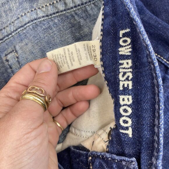 American Eagle Jeans Men's 29x30 Low Rise Boot Cut Wide Distressed Y2K Vintage - Picture 5 of 6